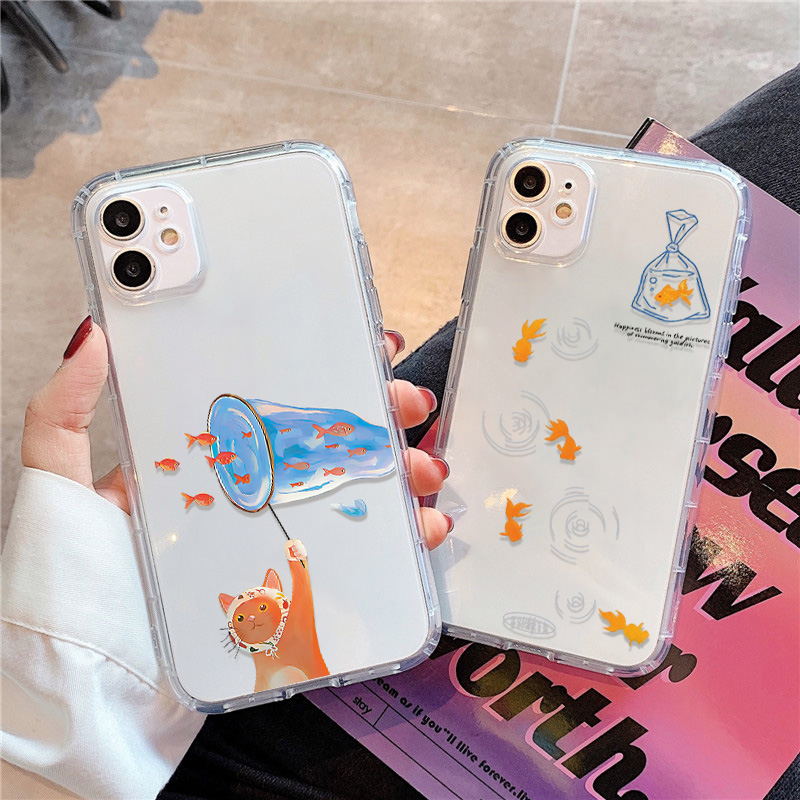 Apple Iphone 16 - Funda de teléfono transparente con bonitos