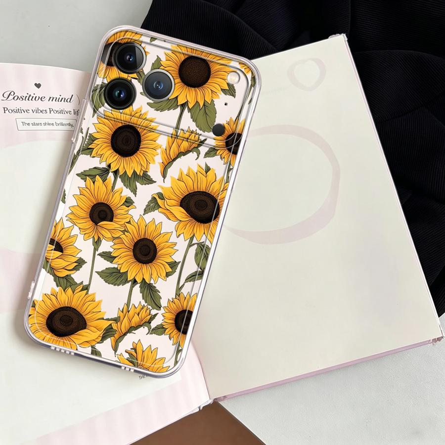 Funda con Diseño de Girasoles  - Apple Iphone 16 reseña y precio