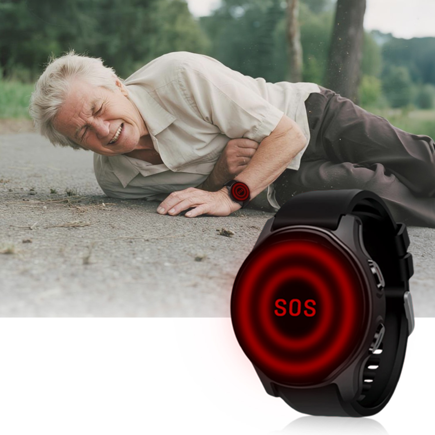 Nuevo reloj inteligente con GP - Fall Detection Watch reseña y precio