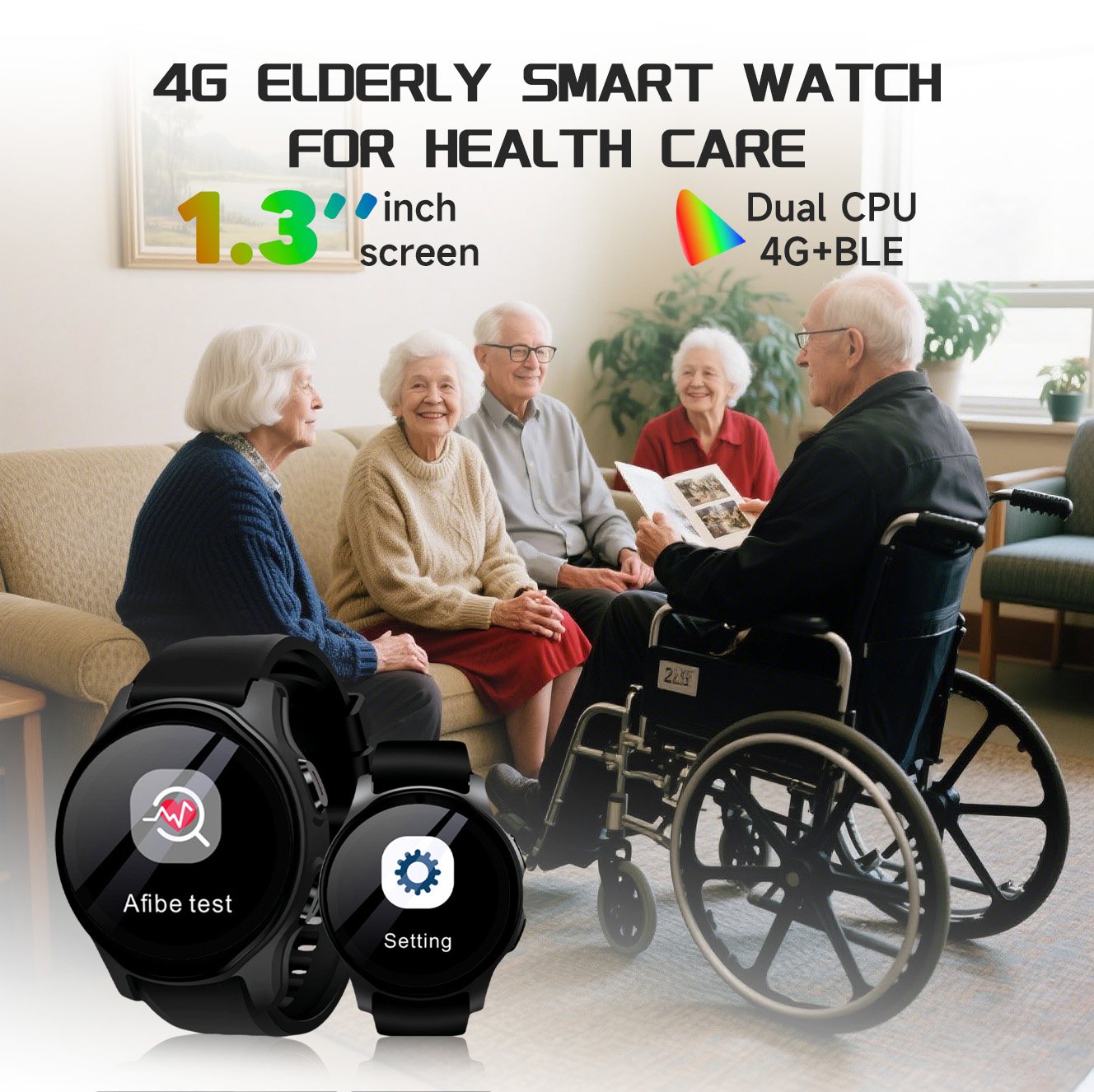 Nuevo reloj inteligente con GP - Fall Detection Watch reseña y precio