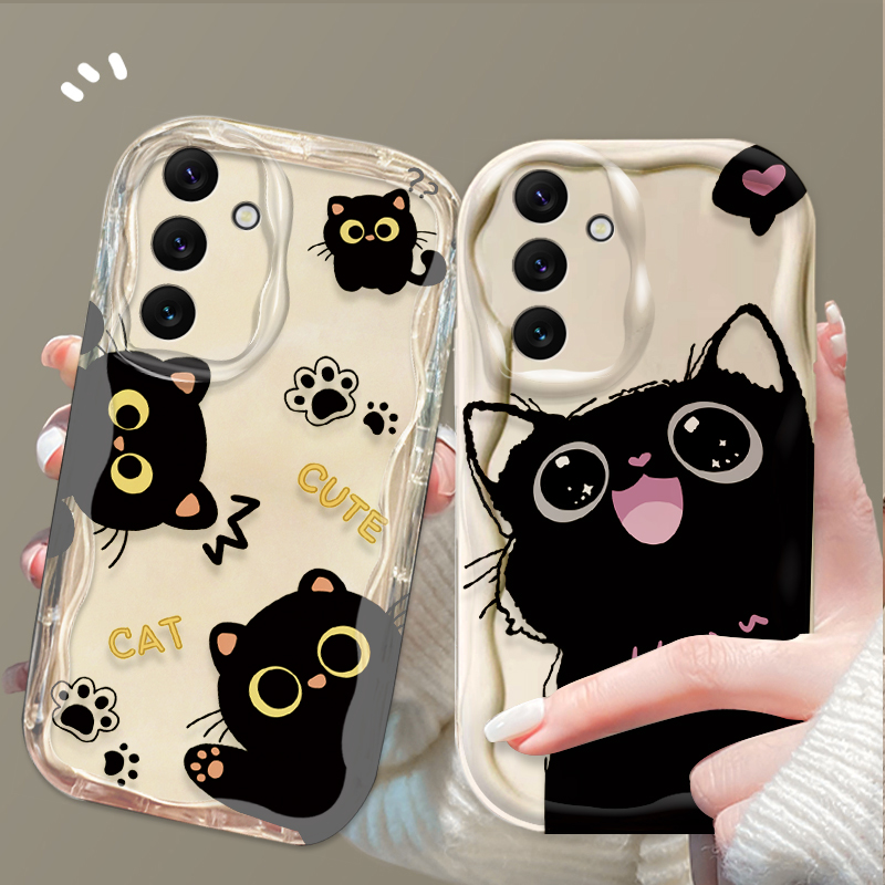 Funda bonita de gato negro con - Samsung Galaxy A55 reseña y precio
