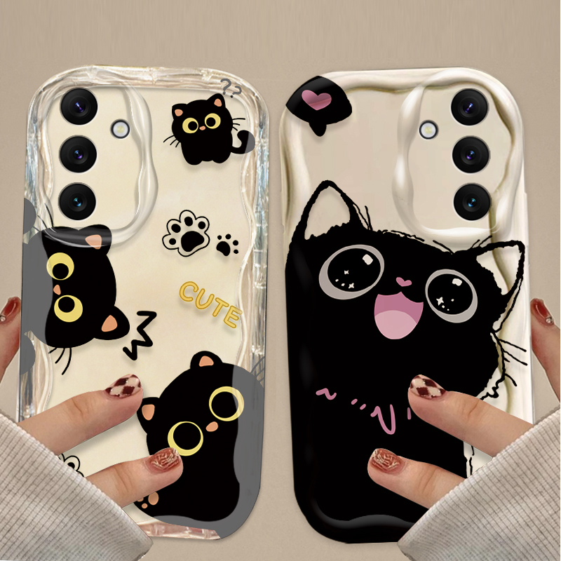 Funda bonita de gato negro con - Samsung Galaxy A55 reseña y precio